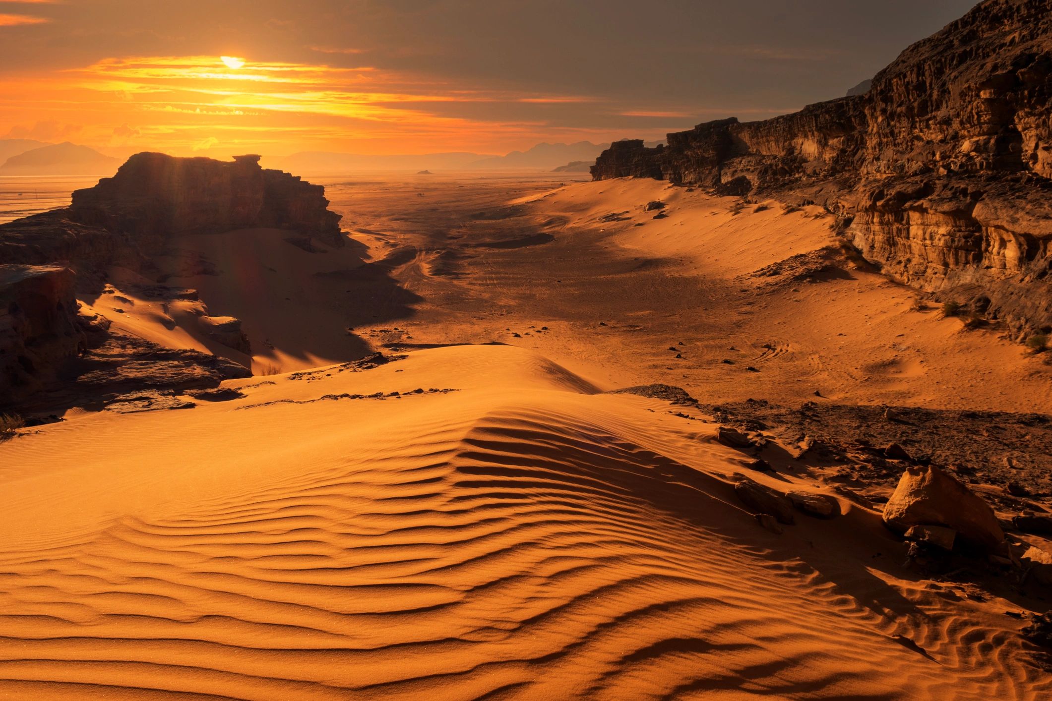 Desert landscape suggesting an artistic expedition